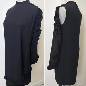 RARE vintage INTERNATIONAL WOMEN'S GARMENT UNION MADE Black shift dress